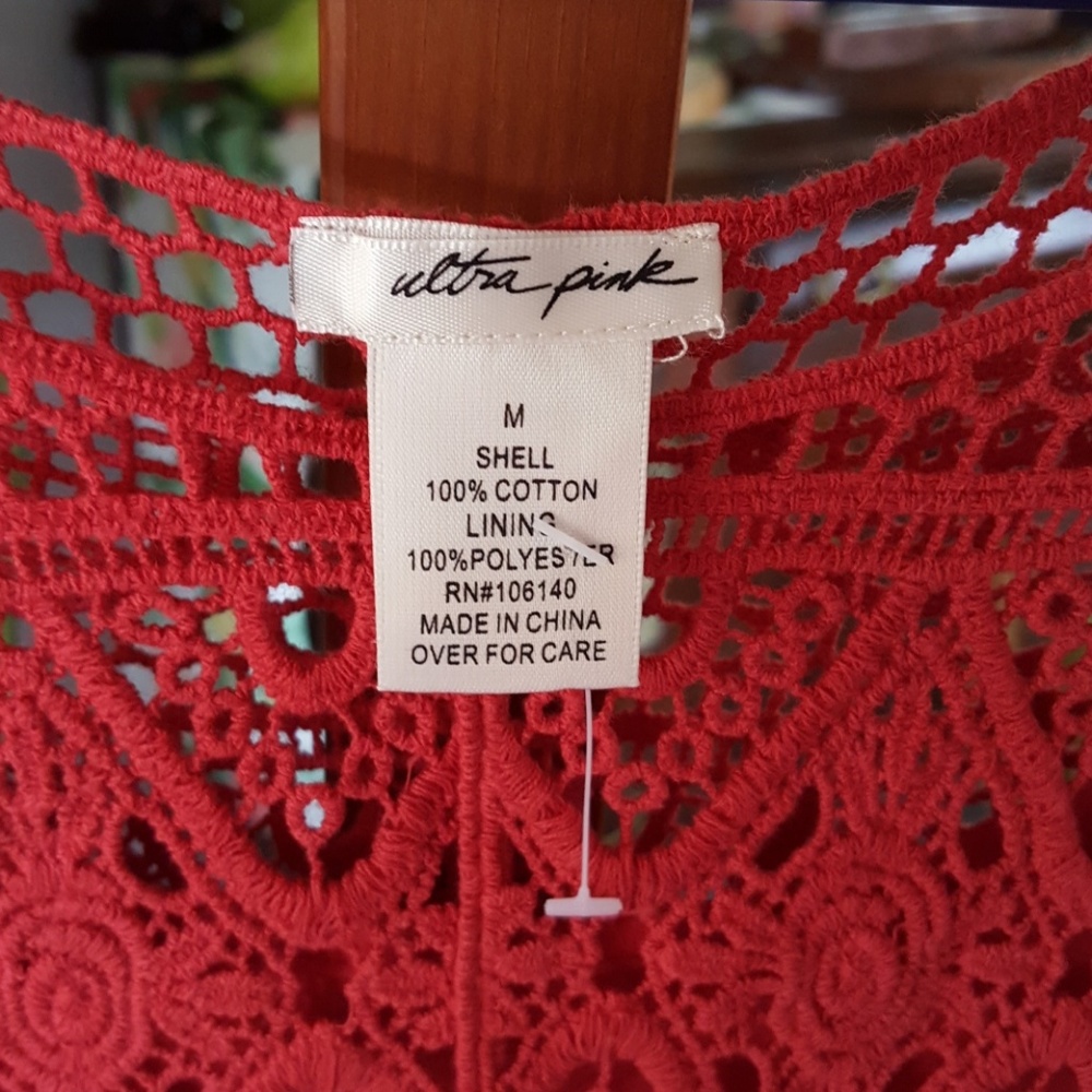 Red Lace Top - Picture 2 of 4